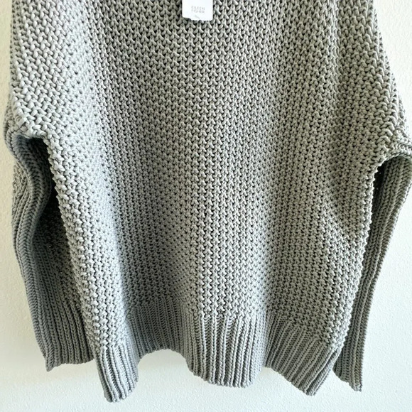 Eileen Fisher Organic Cotton Cord Crew Neck Box-Top Boxy Fit Large - Picture 4 of 11